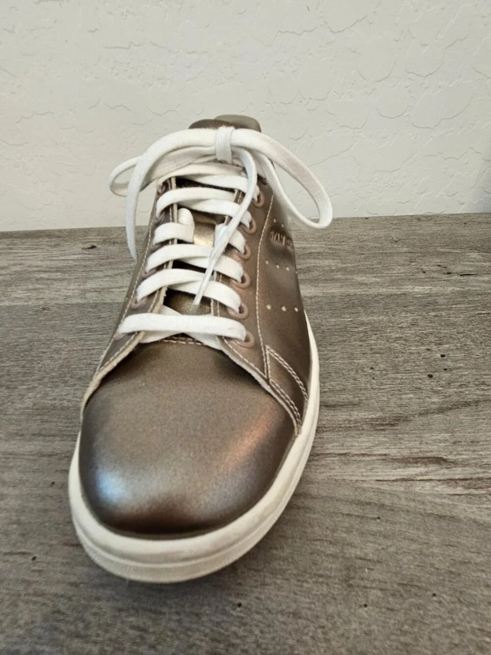 Adidas Originals Stan Smith Metallic Bronze Pewter Leather Sneakers - Size 8